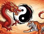 58Q Dragon & Tiger online casino game interface showing Dragon and Tiger betting areas with live dealer table layout