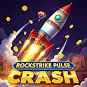 Rockstrike Pulse Crash online game interface showing rising multiplier and cash out button